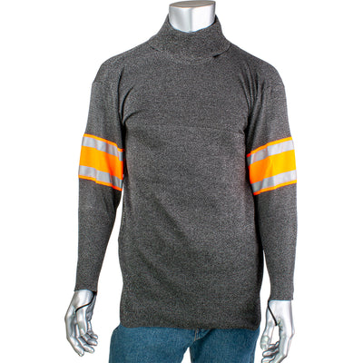 Kut Gard P145SP-3CM-HV2-TL Blended Cut Resistant Pullover with Reflective Taped Sleeves and Thumb Lo