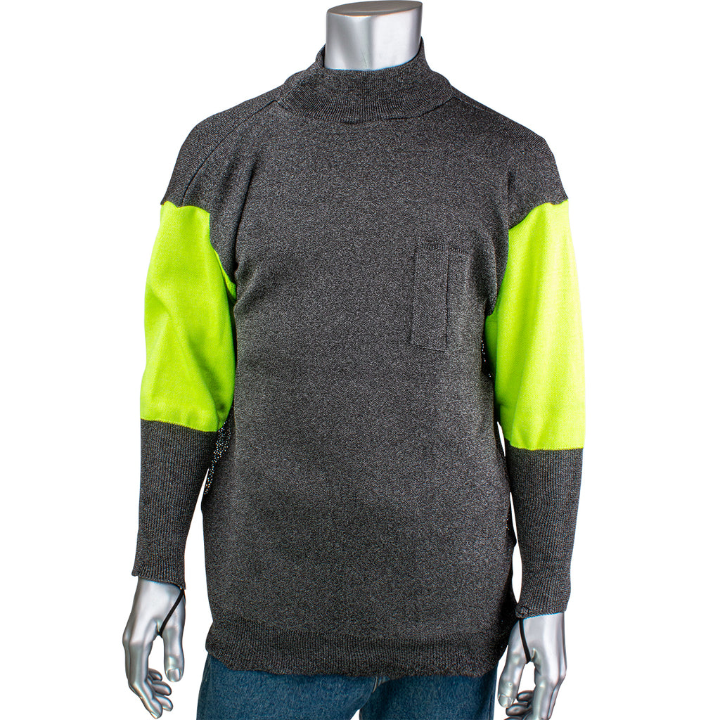 Kut Gard P190SP3CMHVBUV-PP1TL Blended Cut Resistant Pullover with Hi-Vis Sleeves