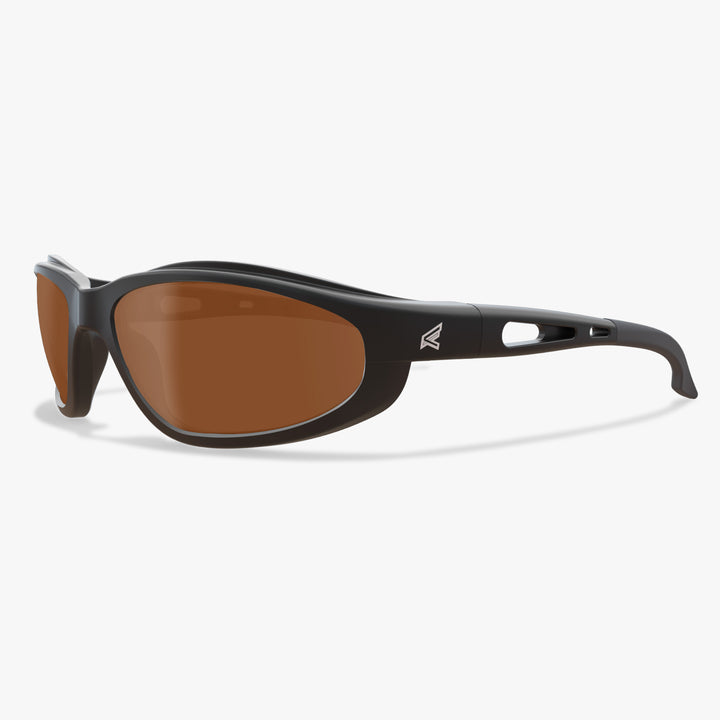 Edge Eyewear GTSM215 Dakura Black Frame with Gasket Polarized Copper Driving Lens Glasses