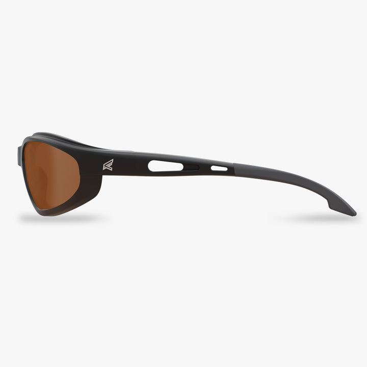 Edge Eyewear GTSM215 Dakura Black Frame with Gasket Polarized Copper Driving Lens Glasses