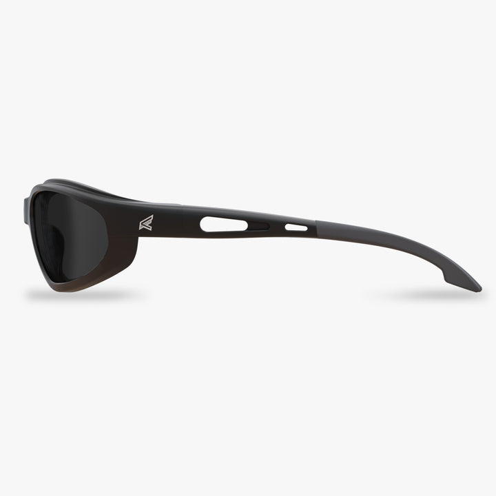 Edge Eyewear TSM216 Black Frame, Polarized Smoke Lens Glasses