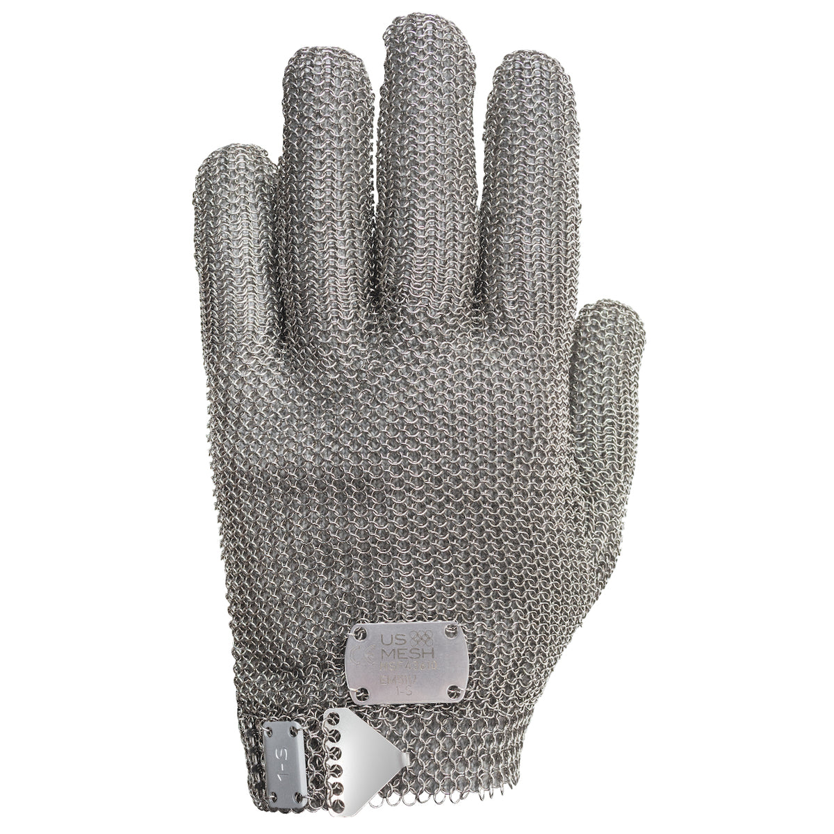US Mesh USM-1180 Stainless Steel Mesh Glove with Steel Prong Closure - Wrist Length