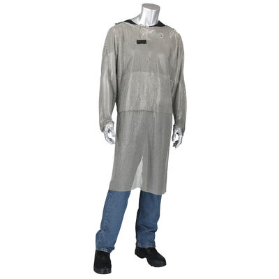 US Mesh USM-4352L Stainless Steel Mesh Tunic with Extended Apron Front with Belly Guard