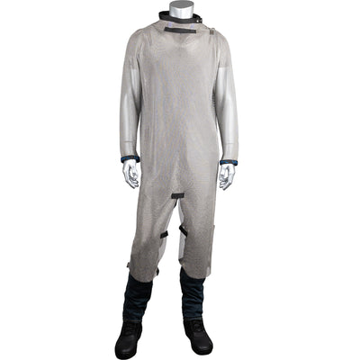 US Mesh USM-4551L LIGHTWEIGHT STAINLESS STEEL, FULL BACK TUNIC WITH MESH COLLAR, 16 INCH SPLIT LEG A