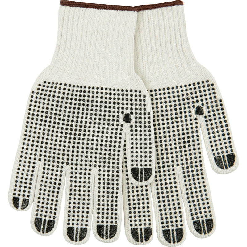 Kinco 1777 White 7-Gauge String Knit with PVC Dots