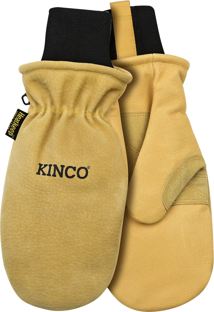 Kinco 901T Lined Heavy Duty Premium Grain & Suede Pigskin Mitt with Knit Wrist