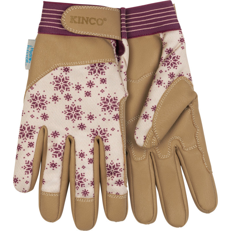 Kinco 2002HKPW Women's Women's KincoPro™ HydroFlector™ Lined Cream Synthetic Leather Palm with Pull-Strap