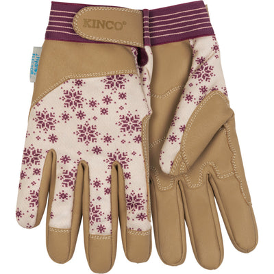 Kinco 2002HKPW Women's Women's KincoPro™ HydroFlector™ Lined Cream Synthetic Leather Palm with Pull-Strap
