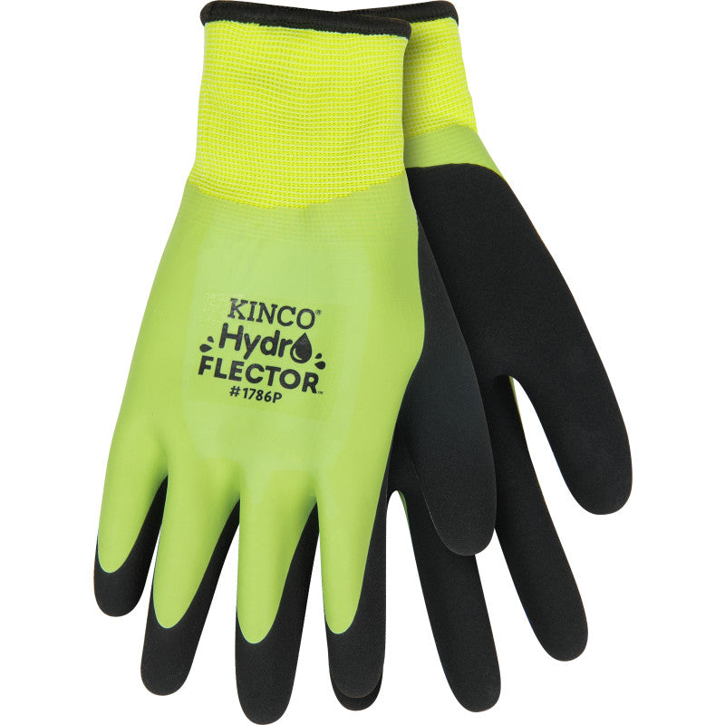 Kinco 1786P HydroFlector™ Waterproof Hi-Vis Green Lined Thermal Knit Shell & Double-Coated Latex
