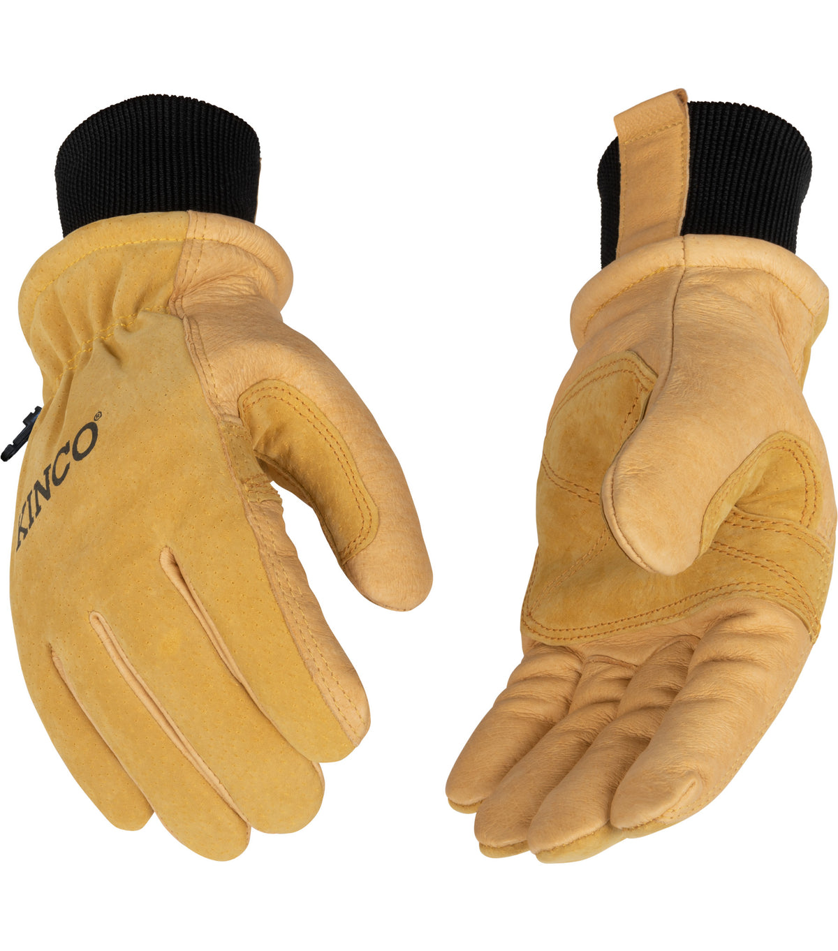 Kinco 901W Women's Lined Premium Grain & Suede Pigskin Ski Glove with Omni-Cuff™ (3 Pair) - alternate view