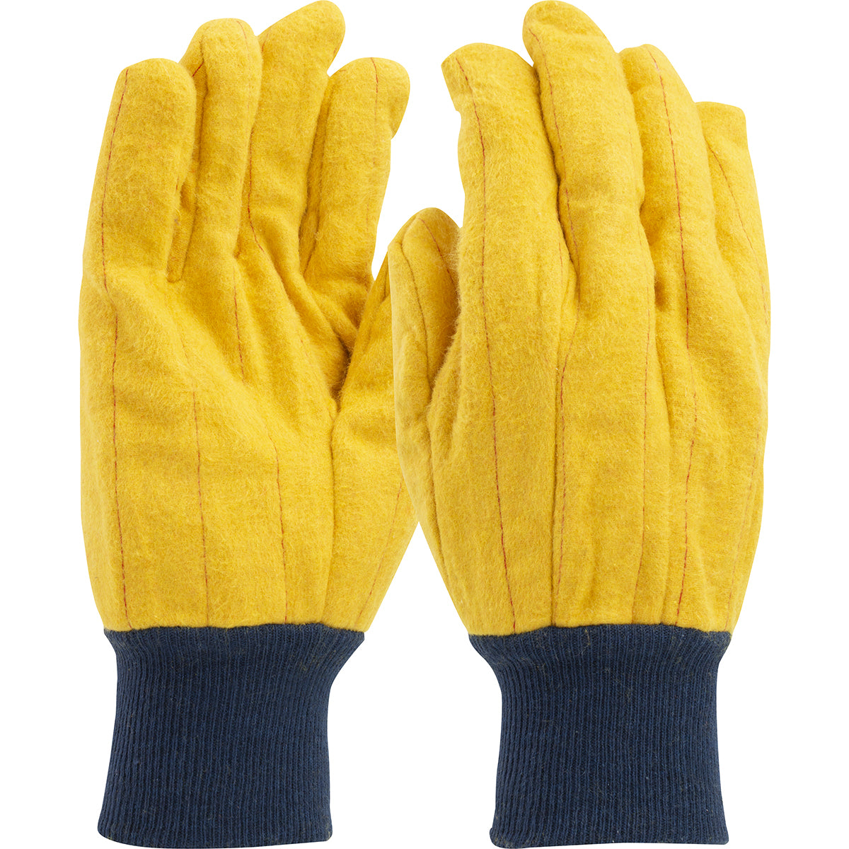 PIP FM18KWK Regular Grade Chore with Double Layer Palm, Single Layer Back and Nap-Out Finish Knit Wrist Safety Glove (One Dozen)