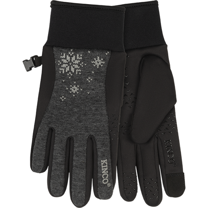 Kinco 2960W Women's Lightweight Fleece Stretch-Fit Neoprene Cuff Wing Thumb, Touch-Screen Compatible Glove (One Dozen)