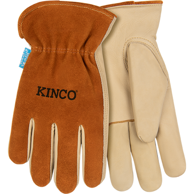 Kinco 355P HydroFlector Russet Premium aquaHIDE Water-Resistant Easy-On Cuff  Keystone Thumb Glove (One Dozen)