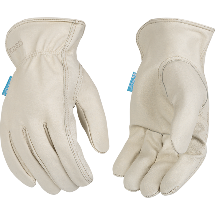 Kinco 392P HydroFlector Cream aquaHIDE Water-Resistant Premium Full Grain Goatskin, Easy-On Keystone Thumb Glove Cuff (3 Pair) - image 2