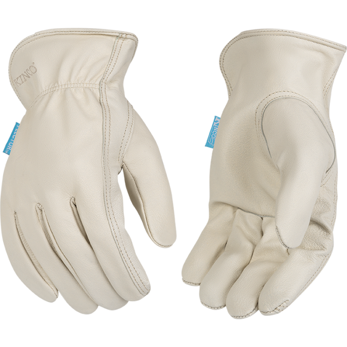 Kinco 392P HydroFlector Cream aquaHIDE Water-Resistant Premium Full Grain Goatskin, Easy-On Keystone Thumb Glove (One Dozen) Cuff