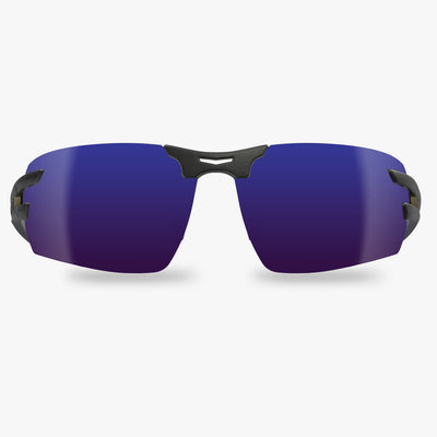 Edge Eyewear Salita SL118 Black Frame Color, Blue Mirror Lens Safety Glasses