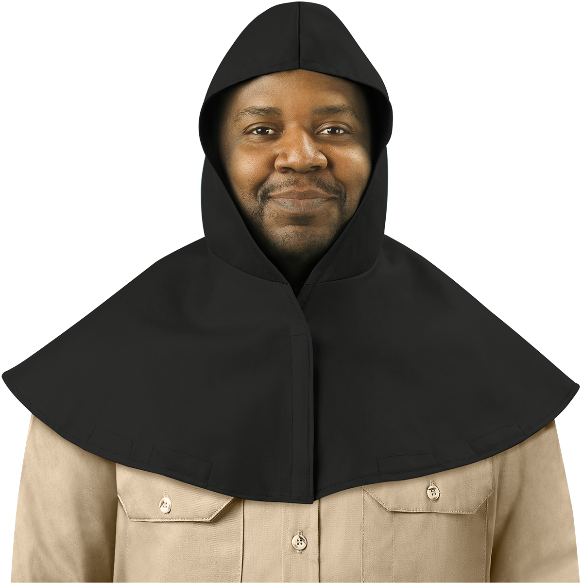 Steiner 13611 CF™ Carbonized Fiber Hood With Neck & Shoulder Drape - Black