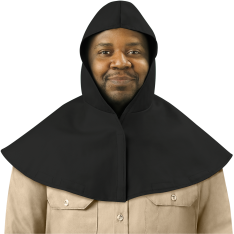13611 CF™ Carbonized Fiber Hood With Neck & Shoulder Drape - Black