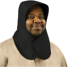 13613 CF™ Carbonized Fiber Hood With Neck Drape - Black