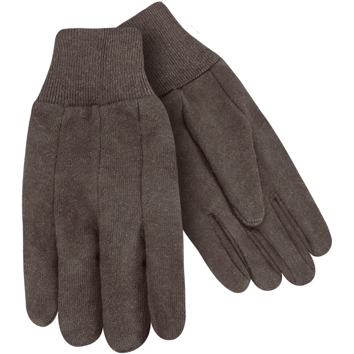 Steiner 00191 Cotton Brown Jersey 7 oz Gloves - Knit Wrist Cuff (1 Pair)