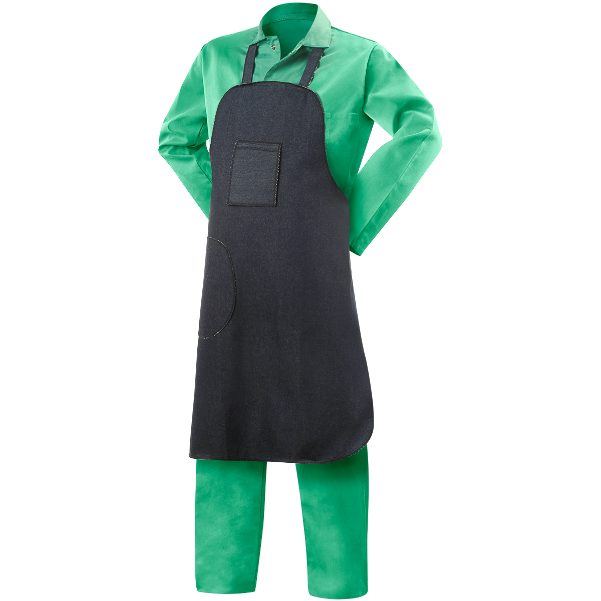 Steiner 02935 9 oz Blue Cotton Denim Shop Apron - 35" (Each)