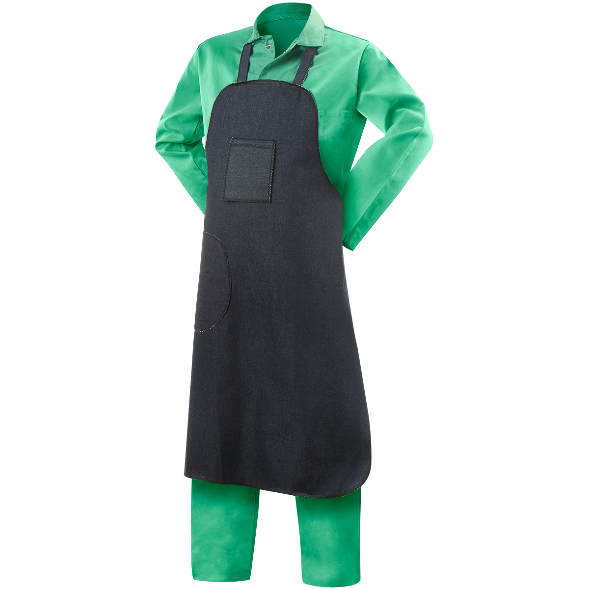 Steiner 02940 9 oz Blue Cotton Denim Shop Apron - 40" (Each)