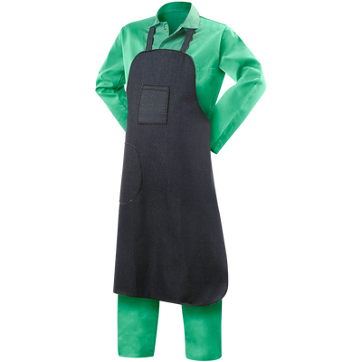 Steiner 02940 9 oz Blue Cotton Denim Shop Apron - 40