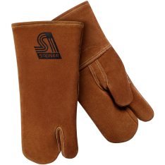 02115 Standard Shoulder Split Cowhide Stick Welding Mittens - Cotton Lined (Pair)