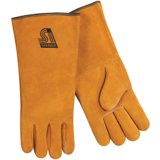 02120 Heat Resistor™ Premium Side Split Cowhide Stick Welding Gloves - Triple Layer, Wool Lined (Pai