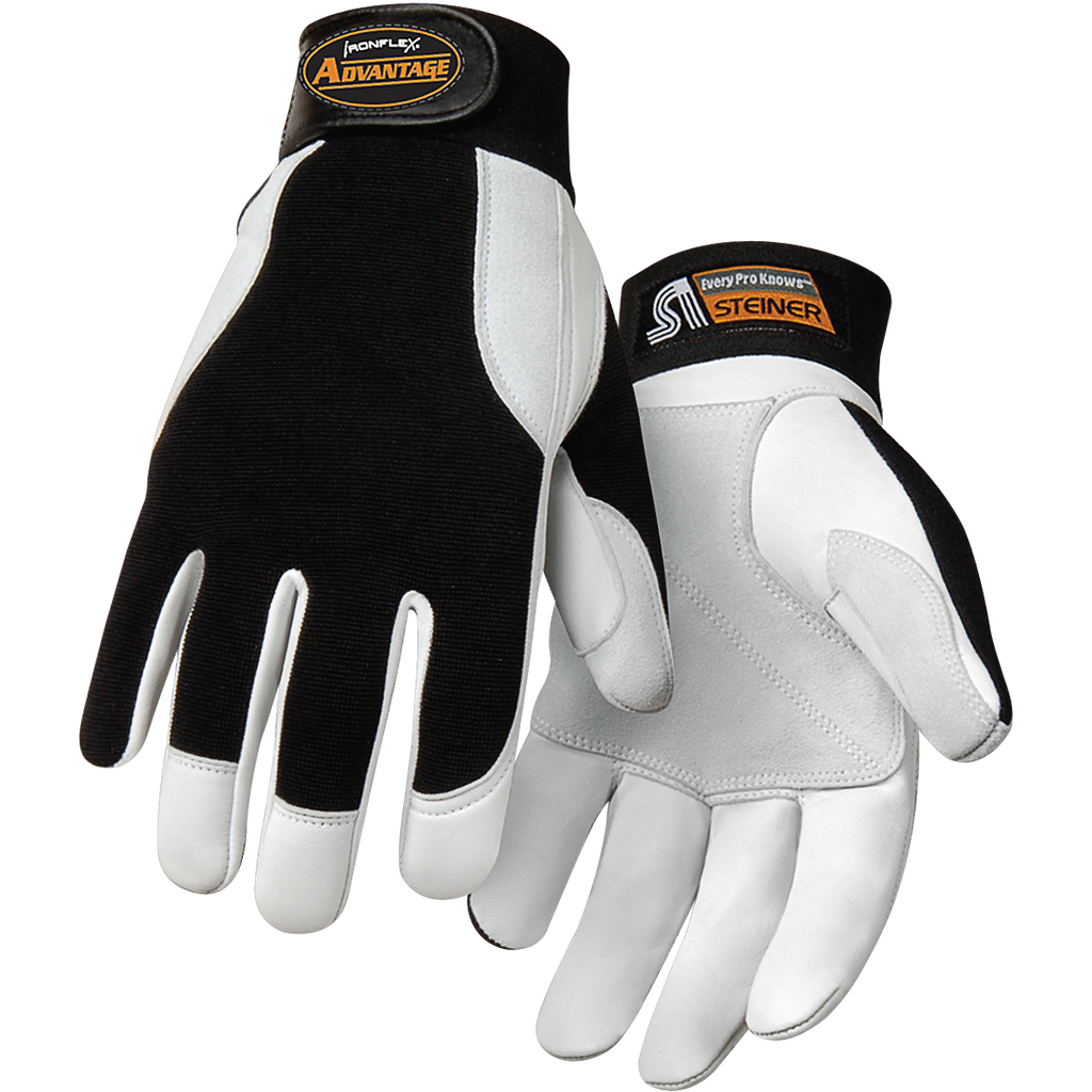 Steiner 0944 IronFlex® Advantage™ Grain Goatskin Leather Palm Gloves (Pair)
