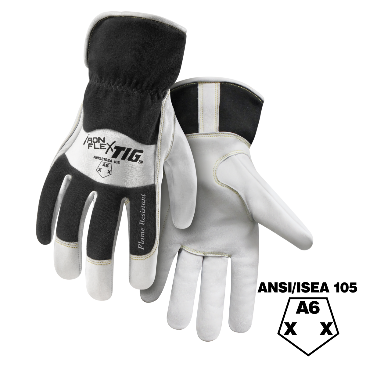 Steiner 0261CR IronFlex™ TIG Premium Kidskin With Flame Retardant Cotton Back TIG Welding Gloves - M
