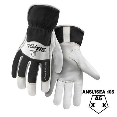 Steiner 0261CR IronFlex™ TIG Premium Kidskin With Flame Retardant Cotton Back TIG Welding Gloves - M