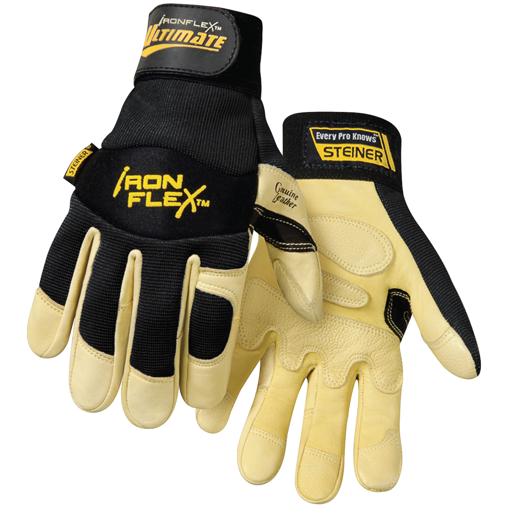 Steiner 0914 IronFlex® Ultimate™ Grain Goatskin Leather Palm Gloves (Pair)