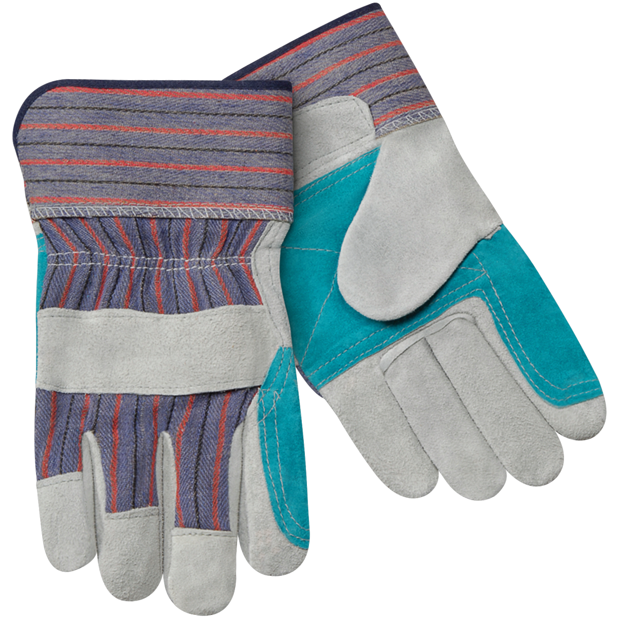 Steiner 022DP Standard Split Cowhide Double Leather Palm Work Gloves - Short Cuff (1 Pair)