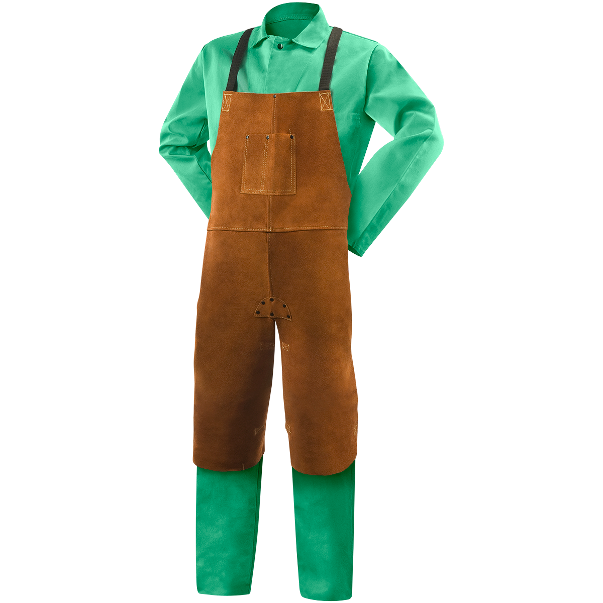 Steiner 92170 Premium Side Split Cowhide Welding Split Leg Bib Apron - 36" (Each)