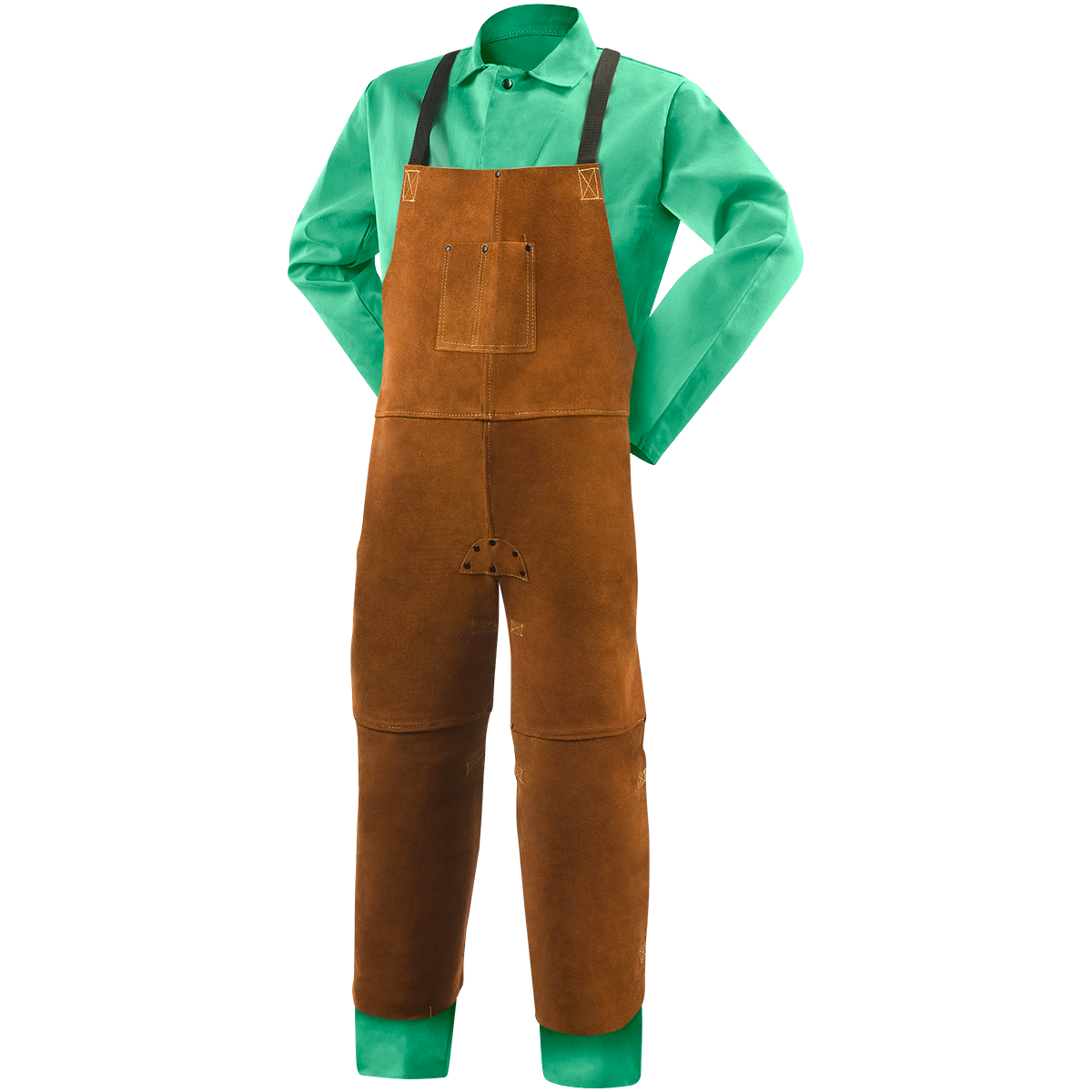 Steiner 92172 Premium Side Split Cowhide Welding Split Leg Bib Apron - 48" (Each)