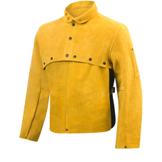 8212 Quality Side Split Cowhide Welding Cape Sleeves With 14" Bib