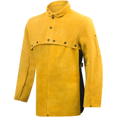 8213 Quality Side Split Cowhide Welding Cape Sleeves With 20" Bib