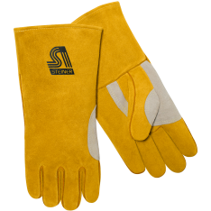 021NT Natural Thumb™ Premium Side Split Cowhide Stick Welding Gloves - Heat Resistor™ Triple Layer L