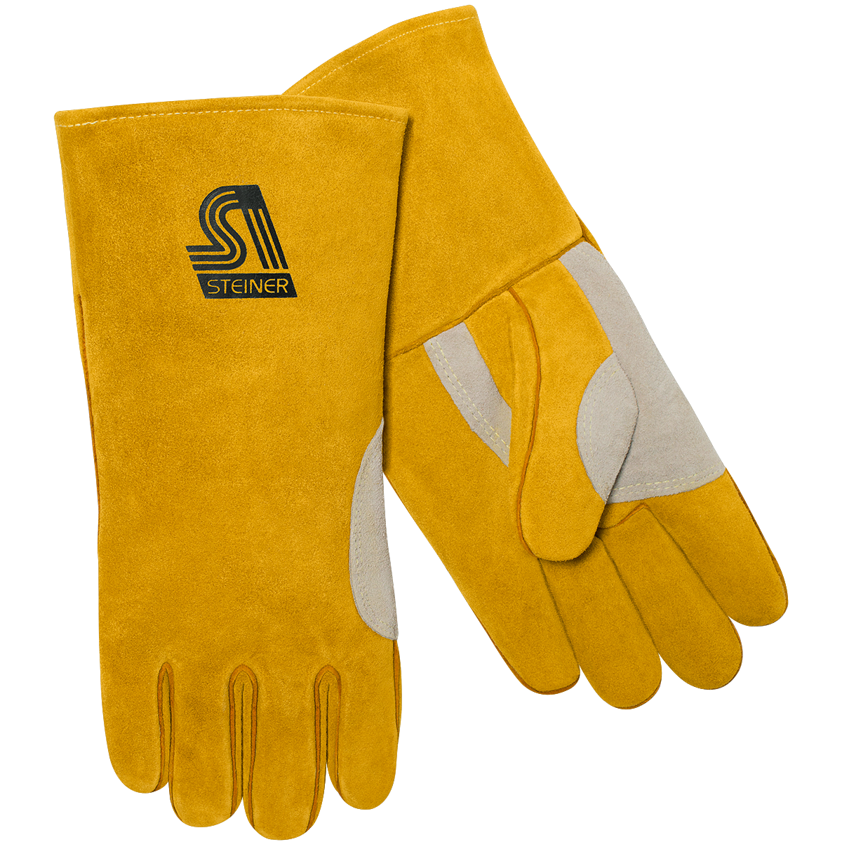 Steiner 021NT Natural Thumb™ Premium Side Split Cowhide Stick Welding Gloves - Heat Resistor™ Triple