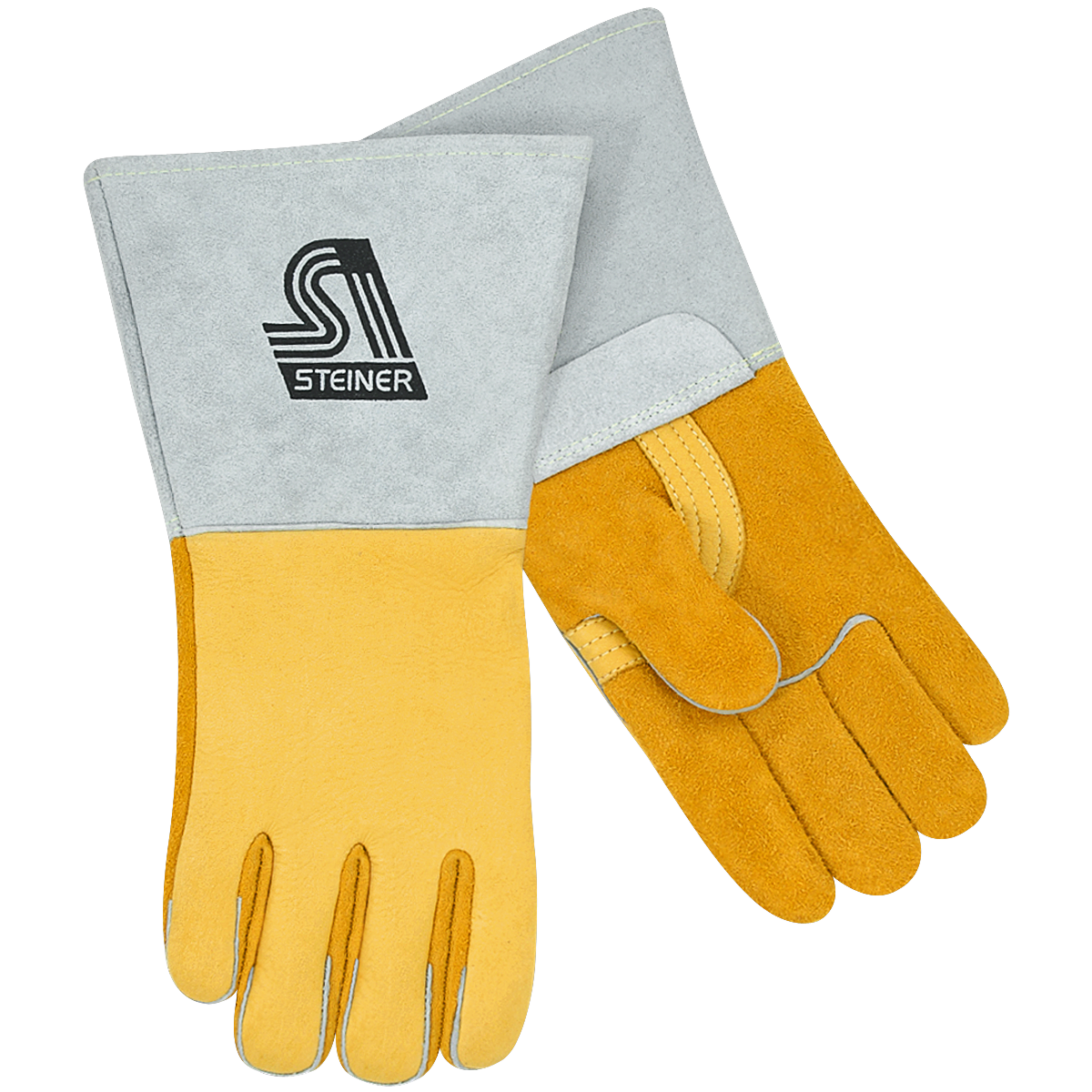 Steiner 8500 Premium Grain Elkskin Back, Reverse Grain Elkskin Palm Stick Welding Gloves - Nomex® Li