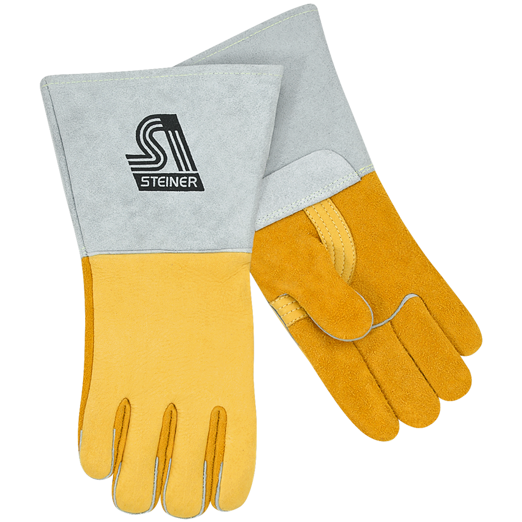 Steiner 8500 Premium Grain Elkskin Back, Reverse Grain Elkskin Palm Stick Welding Gloves - Nomex® Li