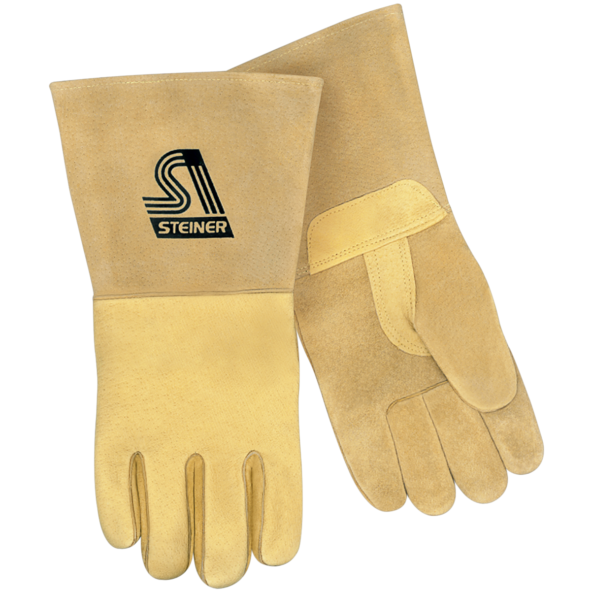 Steiner P750 Premium Reverse Grain Pigskin MIG Welding Gloves - Unlined Palm, Thermocore™ Foam Back (1 Pair)