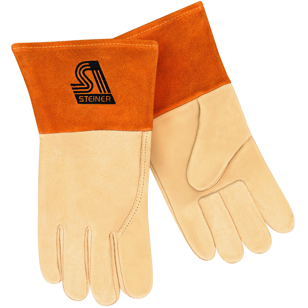 Steiner P210 Premium Grain Pigskin MIG Welding Gloves - Unlined, Long Cuff (1 Pair)