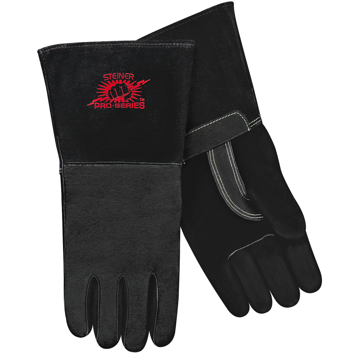 Steiner P760 Pro-Series™ Premium Grain Pigskin MIG Welding Gloves - Cotton Lined, ThermoCore™ Foam Back, Long Cuff (1 Pair)