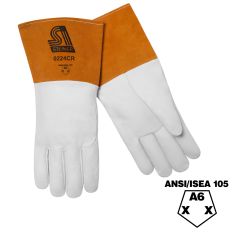 0224CR SensiTIG™ Premium Grain Goatskin TIG Welding Gloves, Meets ANSI/ISEA 105-2016, Long Cuff (Pai