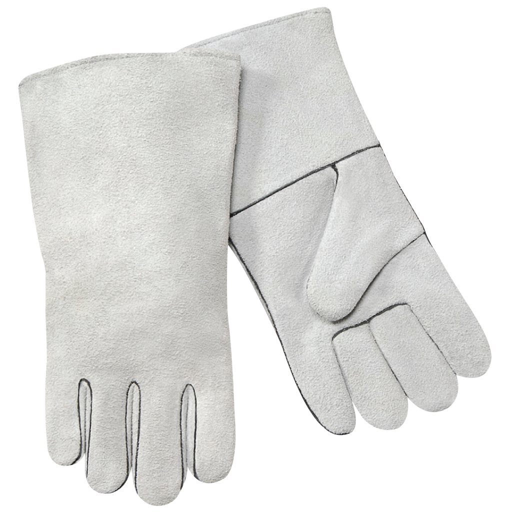 02209 Economy Shoulder Split Cowhide Stick Welding Gloves - Cotton Lined, Polyester Sewn (Pair)