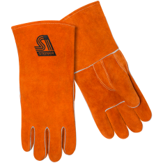 2110Z Standard Shoulder Split Cowhide Stick Welding Gloves - Cotton Lined, Straight Thumb (Pair)