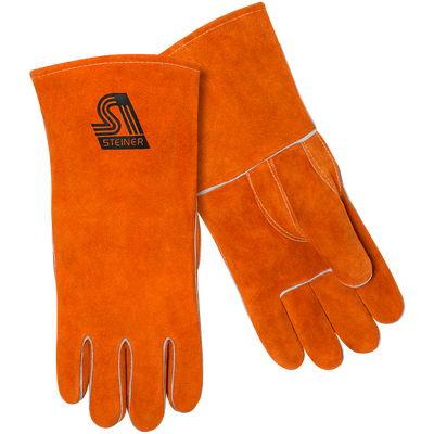 Steiner 2110Z Standard Shoulder Split Cowhide Stick Welding Gloves - Cotton Lined, Straight Thumb (P