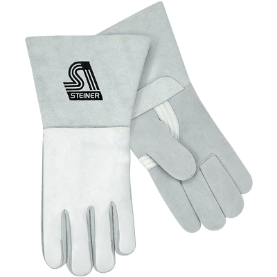 Steiner 7502 Premium Grain Elkskin Back, Reverse Grain Elkskin Palm Stick Welding Gloves (Pair)